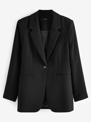 Black Crepe Single Breasted Blazer - Image 5 of 5