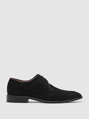 Reiss Black Blake Suede Lace-Up Derby Shoes - Image 2 of 6