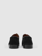 Reiss Black Blake Suede Lace-Up Derby Shoes - Image 4 of 6