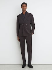 Reiss Black Blake Suede Lace-Up Derby Shoes - Image 5 of 6