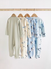 Blue Sleepsuits 4 Pack (0-2yrs) - Image 2 of 6