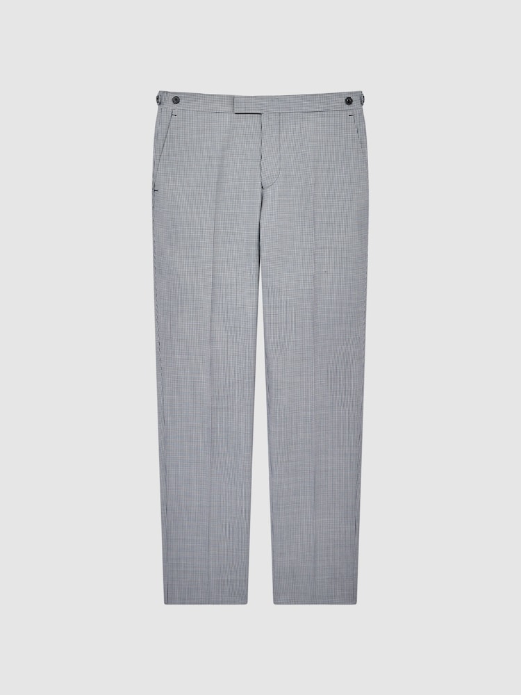 Reiss Grange Wool Slim Fit Micro Puppytooth Formal Trousers - Imagen 2 de 5