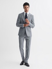 Reiss Grange Wool Slim Fit Micro Puppytooth Formal Trousers - Imagen 3 de 5