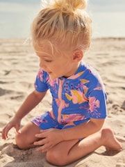 Navy Blue Fish Sunsafe Swim Suit (3mths-7yrs) - Image 4 of 7