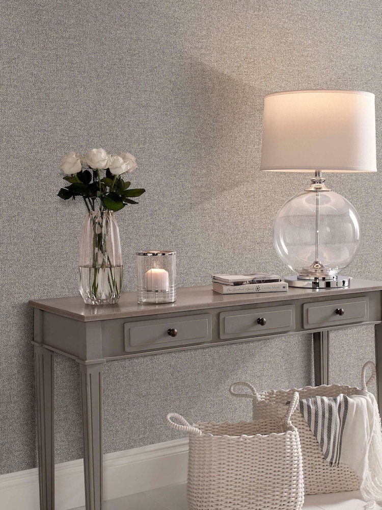 Graham & Brown Brown Twill 10M Wallpaper - Image 1 of 3