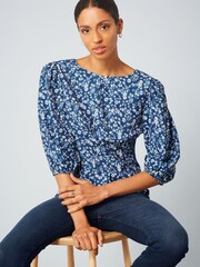 Floral Print Pintuck Detail Blouse - Image 1 of 5
