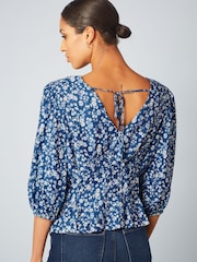 Floral Print Pintuck Detail Blouse - Image 3 of 5