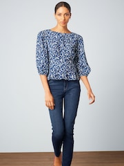 Floral Print Pintuck Detail Blouse - Image 4 of 5