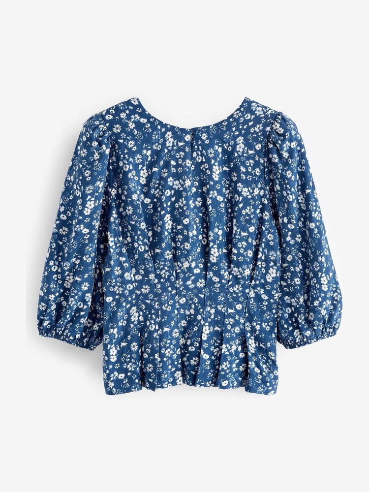 Floral Print Pintuck Detail Blouse - Image 5 of 5