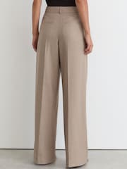 Reiss Juniper деловые брюки из смесовой шерсти Широкие - Изображение 5 8