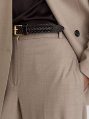 Reiss Juniper деловые брюки из смесовой шерсти Широкие - Изображение 6 8