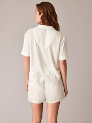 B by Ted Baker Brautmode Satin-Set mit Shorts, Elfenbein - Bild 4 von 8