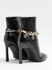 River Island Black Point Toe Chain Boots - Image 3 of 4