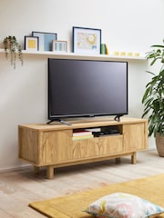 Natural Arches Mango Up to 65 inch Wood Effect TV Unit - Image 1 of 11