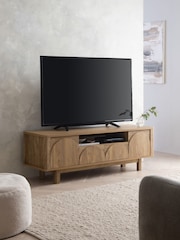 Natural Arches Mango Up to 65 inch Wood Effect TV Unit - Image 5 of 11