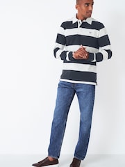 Crew Clothing Company Navy Blue Cotton Classic Jeans - Image 3 of 5