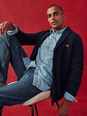 Crew Clothing Company Navy Blue Cotton Classic Jeans - Image 4 of 5