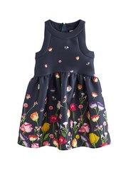 Baker by Ted Baker Navy Blue Floral Scuba Dress - Image 6 of 10