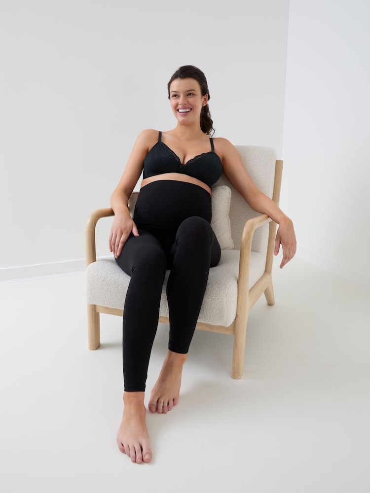 JoJo Maman Bébé Black 2-Pack Maternity & Nursing Seamless Bras - Image 6 of 6