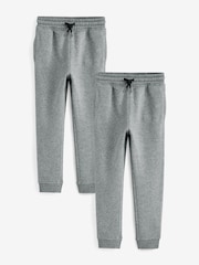 Charcoal Grey Slim Fit Joggers 2 Pack (3-16yrs) - Image 1 of 2