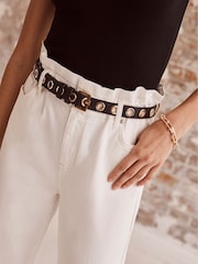 Mint Velvet Black Leather Belt - Image 1 of 3