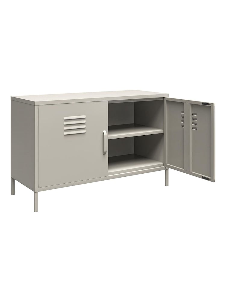Dorel Home Taupe Europe Bradford 2 Door Metal Accent Cabinet - Image 4 of 4