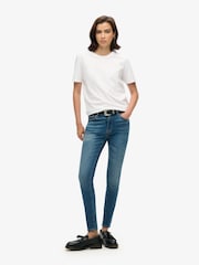 Superdry Dark Blue Vintage Mid Rise Skinny Jeans - Image 1 of 8