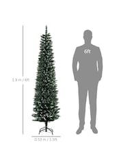 Homcom Green 6.5ft Artificial Snowy Christmas Tree - Image 5 of 5
