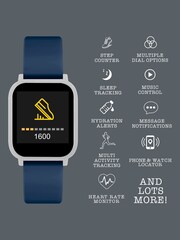 Peers Hardy Blue Tikkers Teen Series 10 Navy Silicone Strap Smart Watch - Image 3 of 6