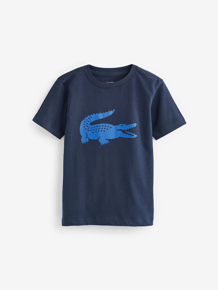 Lacoste Childrens Large Croc Graphic Logo T-Shirt - Image 1 of 3 Lacoste Childrens Large Croc Graphic Logo T-Shirt - Image 1 of 3