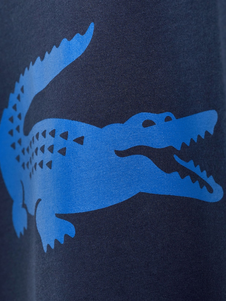أزرق داكن - تي شيرت برسمة شعار تمساح كبير للأطفال من Lacoste - صورة 3 من 3