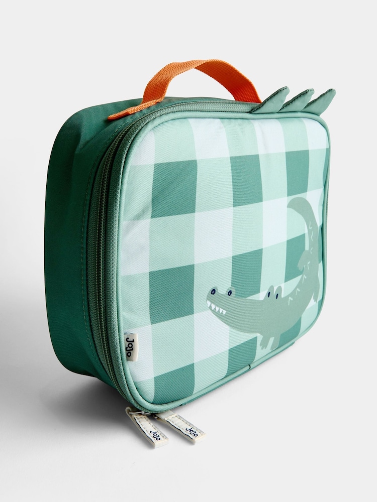 JoJo Maman Bébé Green Alligator Deluxe Lunchbag - Image 2 of 4 JoJo Maman Bébé Green Alligator Deluxe Lunchbag - Image 2 of 4