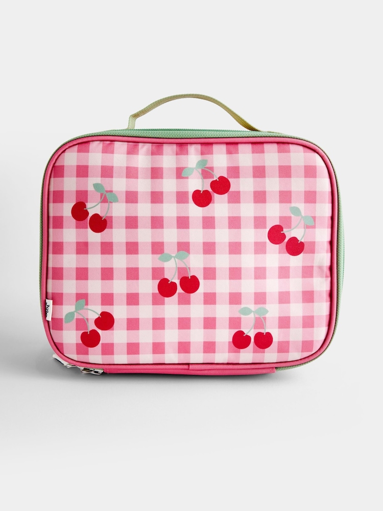 JoJo Maman Bébé Cherry Gingham Deluxe Lunchbag - Image 1 of 4 JoJo Maman Bébé Cherry Gingham Deluxe Lunchbag - Image 1 of 4