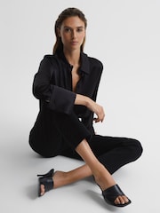 Reiss Black Beaumont Folded Mules - Image 2 of 7