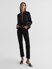 Reiss Black Beaumont Folded Mules - Image 3 of 7