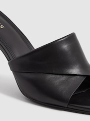 Reiss Black Beaumont Folded Mules - Image 6 of 7
