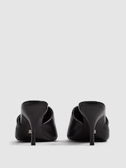 Reiss Black Beaumont Folded Mules - Image 7 of 7