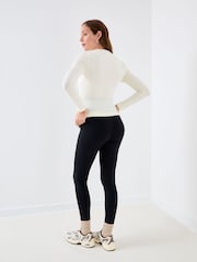 JoJo Maman Bébé Black Super Soft Seamless Maternity Leggings - Image 4 of 4