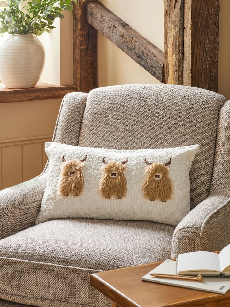 Natural Hamish The Highland Cow Trio Cushion - Image 1 of 5
