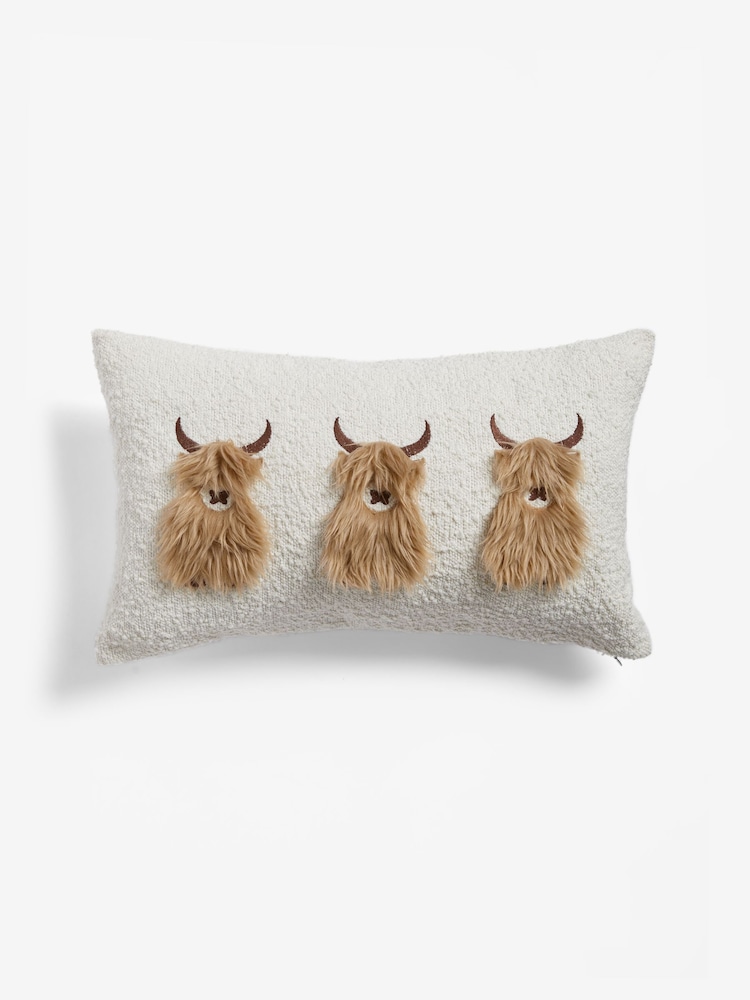 Natural Hamish The Highland Cow Trio Cushion - Image 3 of 5