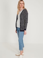M&Co Blue Spot Print Cardigan - Image 3 of 4