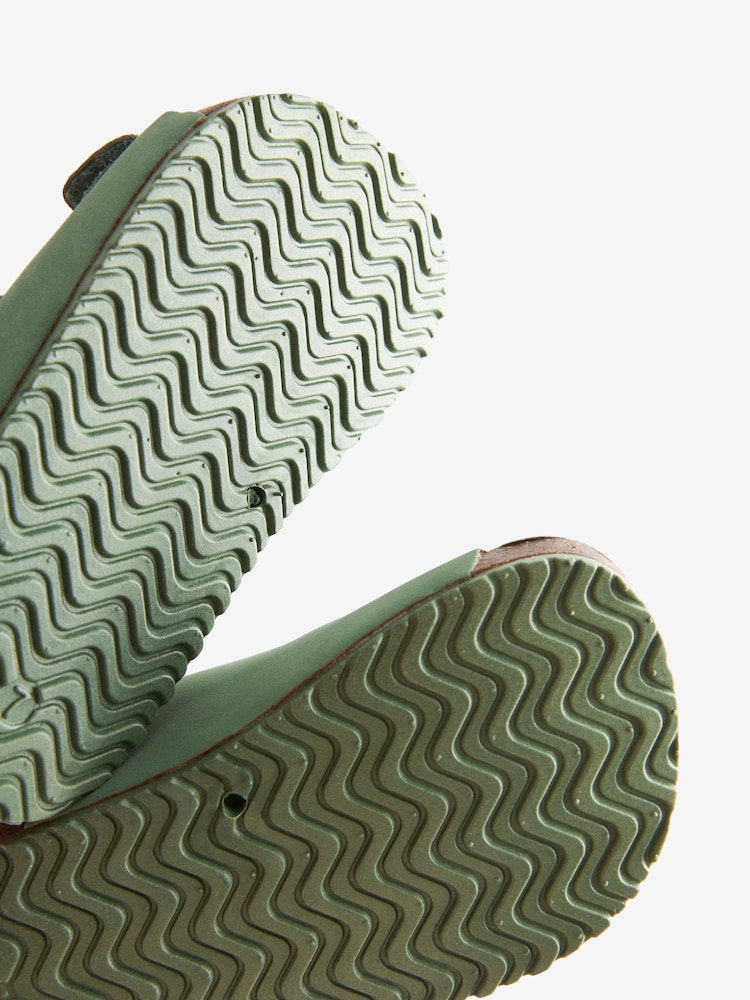 Sage Green Standard Fit (F) Double Buckle Cushioned Footbed Sandals - Image 8 of 8