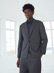 Grey EDIT Oversized Check Suit Jacket - Image 1 of 10