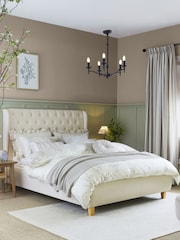 Laura Ashley Annaly Velvet Oyster Chatsworth Bed Upholstered - Image 1 of 6