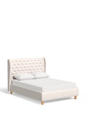Laura Ashley Annaly Velvet Oyster Chatsworth Bed Upholstered - Image 5 of 6