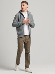 Superdry Grey Vintage Logo Embossed Zip-Up Hoodie - Image 3 of 6