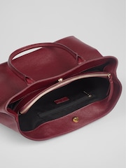 LK Bennett Red Leather Lillian Tote Bag - Image 3 of 4