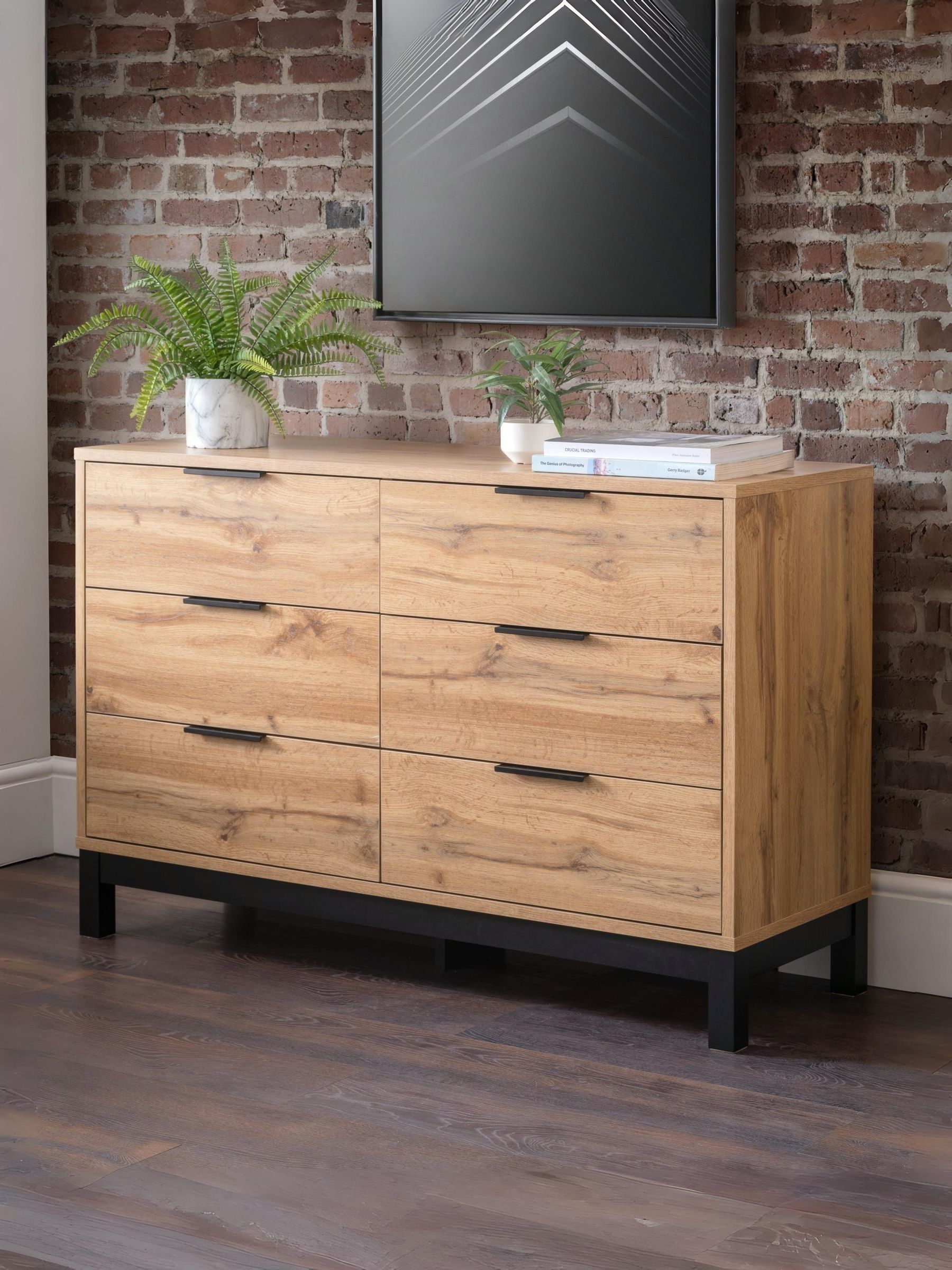 Julian Bowen Bali 6 Drawer Wide Chest - Oak - Image 9