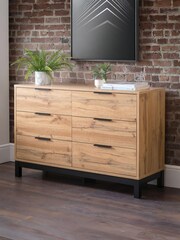 Julian Bowen Brown Bali 6 Drawer Easy Assembly Chest - Image 1 of 3