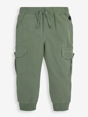 JoJo Maman Bébé Navy Blue & Khaki Green 2-Pack Cargo Joggers - Image 8 of 10